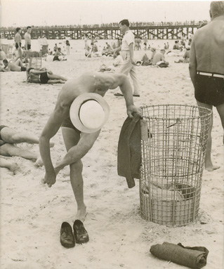 Helen Levitt - Man at Beach, Coney Island, NY Helen Levitt - Man at Beach, Coney Island, NY