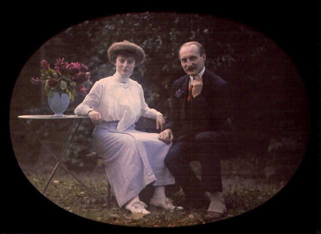 Couple Seated in Garden