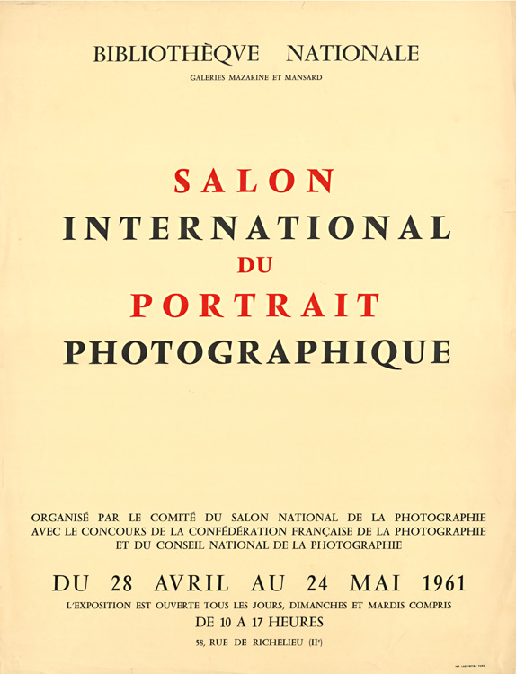Doisneau, Man Ray, Tabard, Boubat, Weiss, Klein, Varda, etc. - Poster for the Salon International du Portrait Photographique Doisneau, Man Ray, Tabard, Boubat, Weiss, Klein, Varda, etc. - Poster for the Salon International du Portrait Photographique