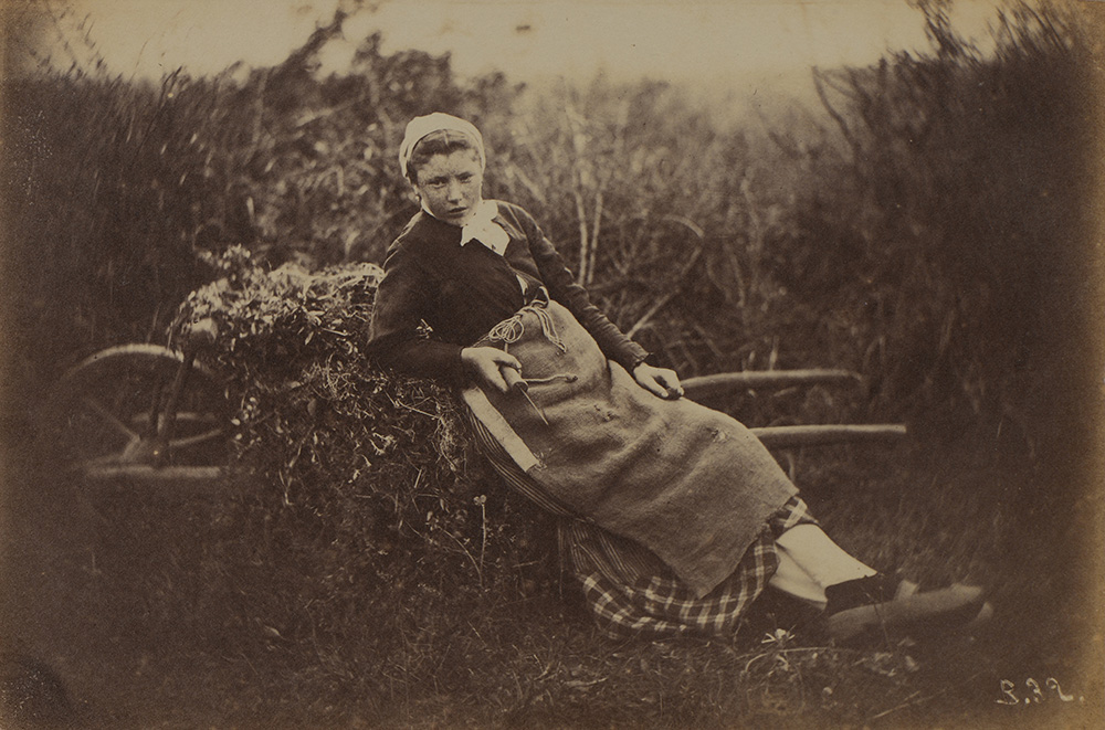 Auguste Giraudon's Artist - Peasant Girl Resting on a Wheelbarrow Auguste Giraudon's Artist - Peasant Girl Resting on a Wheelbarrow
