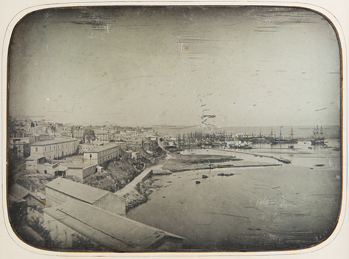 Louis Hippolyte Joseph Delemotte or Jean-Baptiste Alary (attributed to) - Le Port d’Alger, vu du terrain de manoeuvres