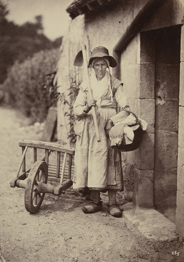Constant Alexandre Famin - Old Peasant Woman with Hoe and Basket Constant Alexandre Famin - Old Peasant Woman with Hoe and Basket
