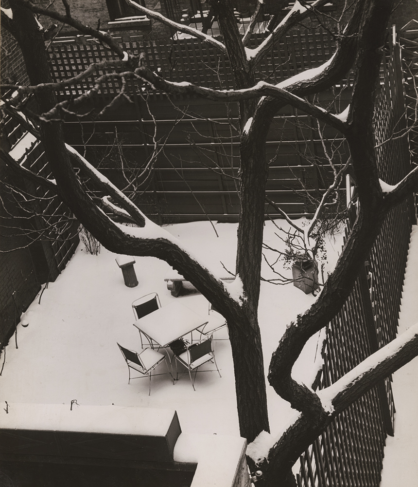 André Kertész - Backyard in Snow, New York