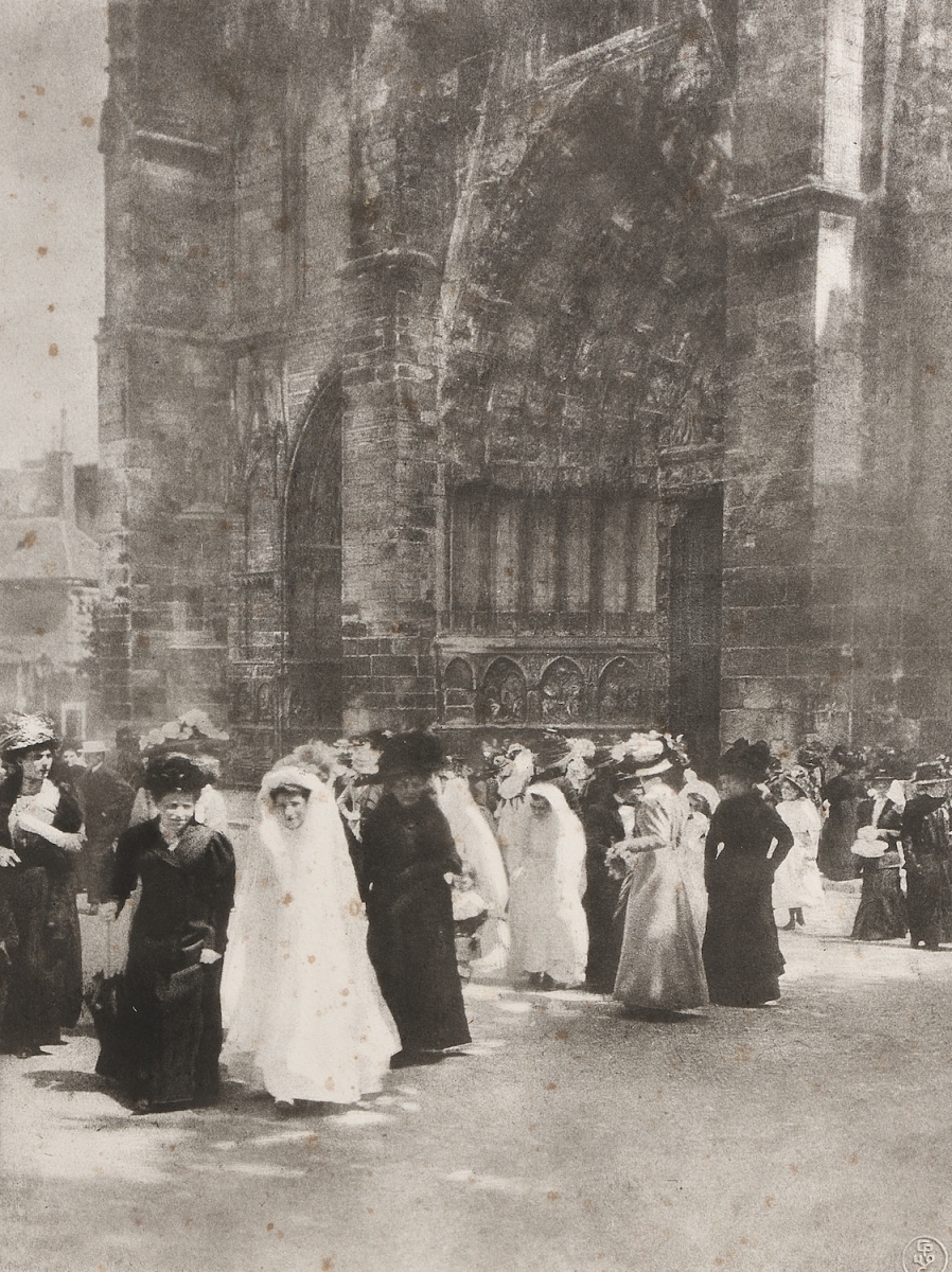 Constant Emile Puyo - Female Communicants Leaving the Church