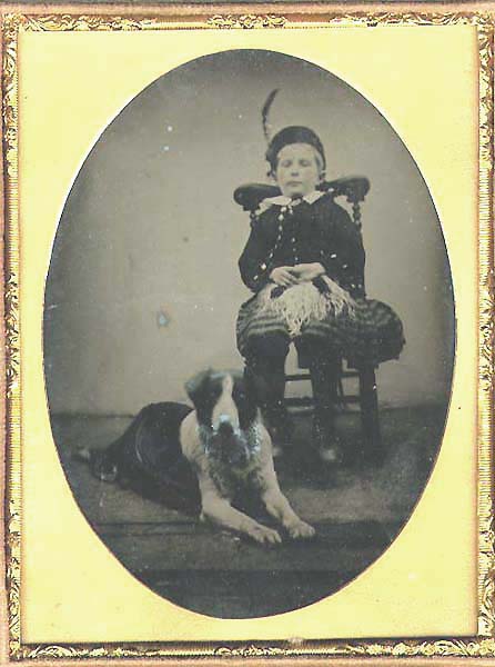 Anonymous - Seated Boy with Feather Hat and Dog Anonymous - Seated Boy with Feather Hat and Dog