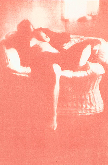 Ted Jones - Nude in Wicker Chair Reversed