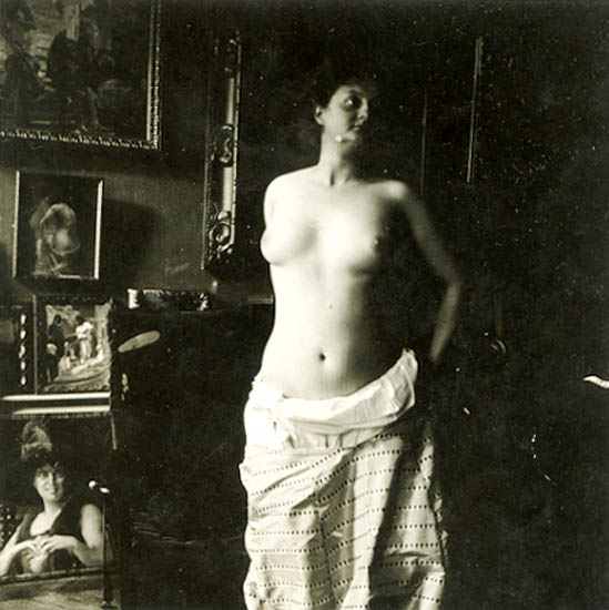 Auguste Pierre Delbet - Female Nude Study in the Studio (Standing)
