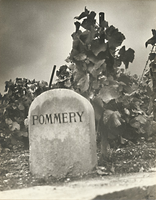 Ilse Bing - Pommery Stone Demarcating the Champagne Company's Property and Vines